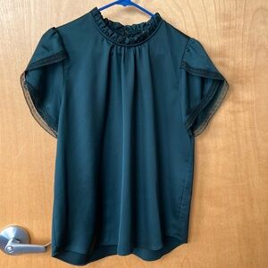 J. Crew Tulip Sleeve Ruffleneck Top